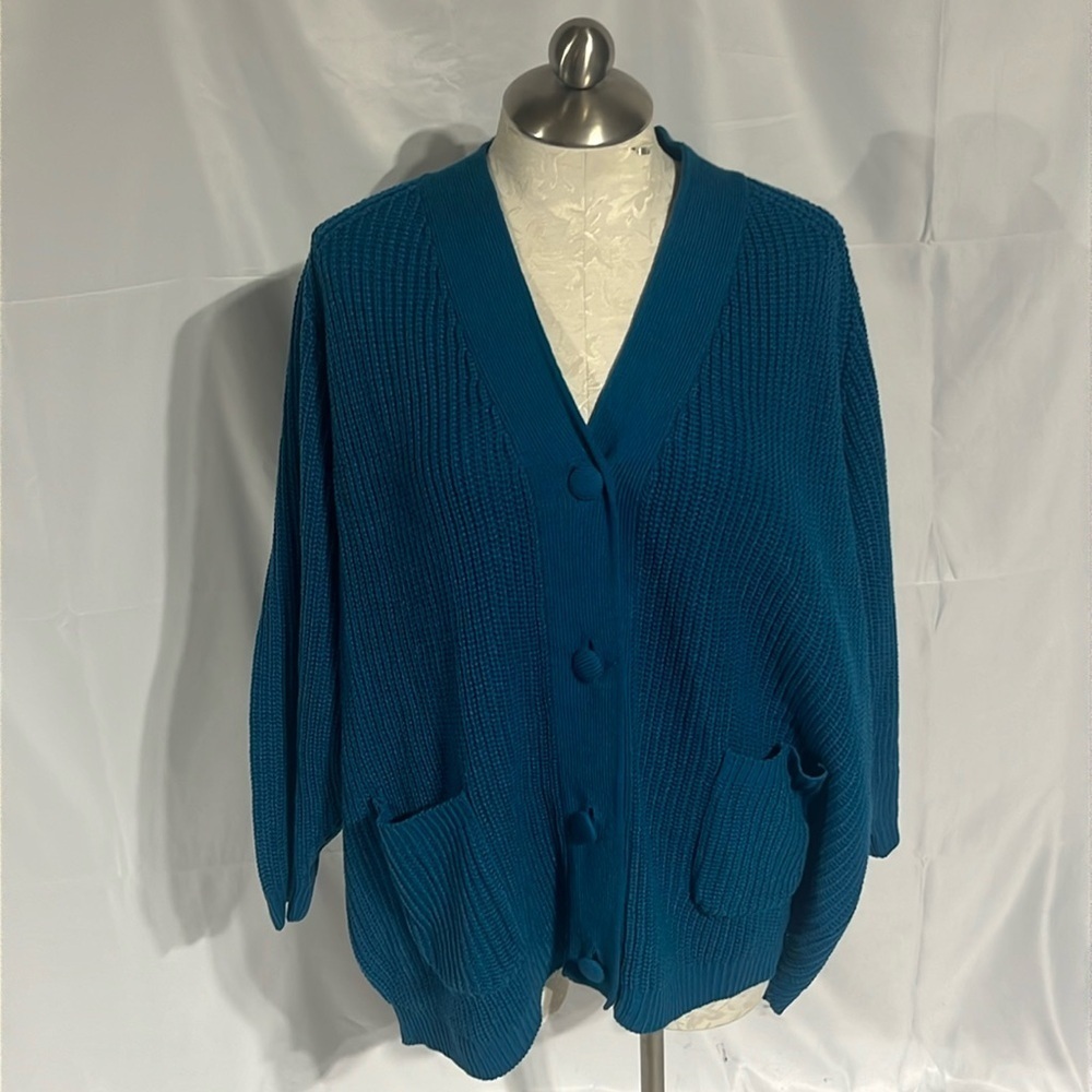 NWOT Mainstreet Blues women’s button down cardigan sweater size 3X .